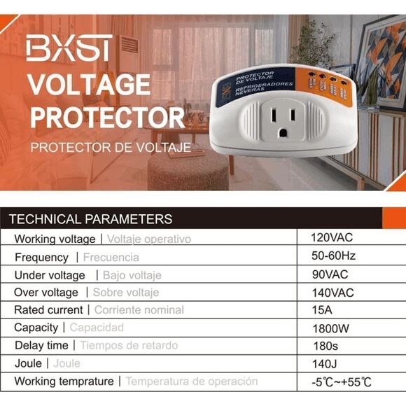 One Outlet Plug in Voltage Protector for Home Protects Refrigerator/TV/PC 120V - Picture 2 of 6